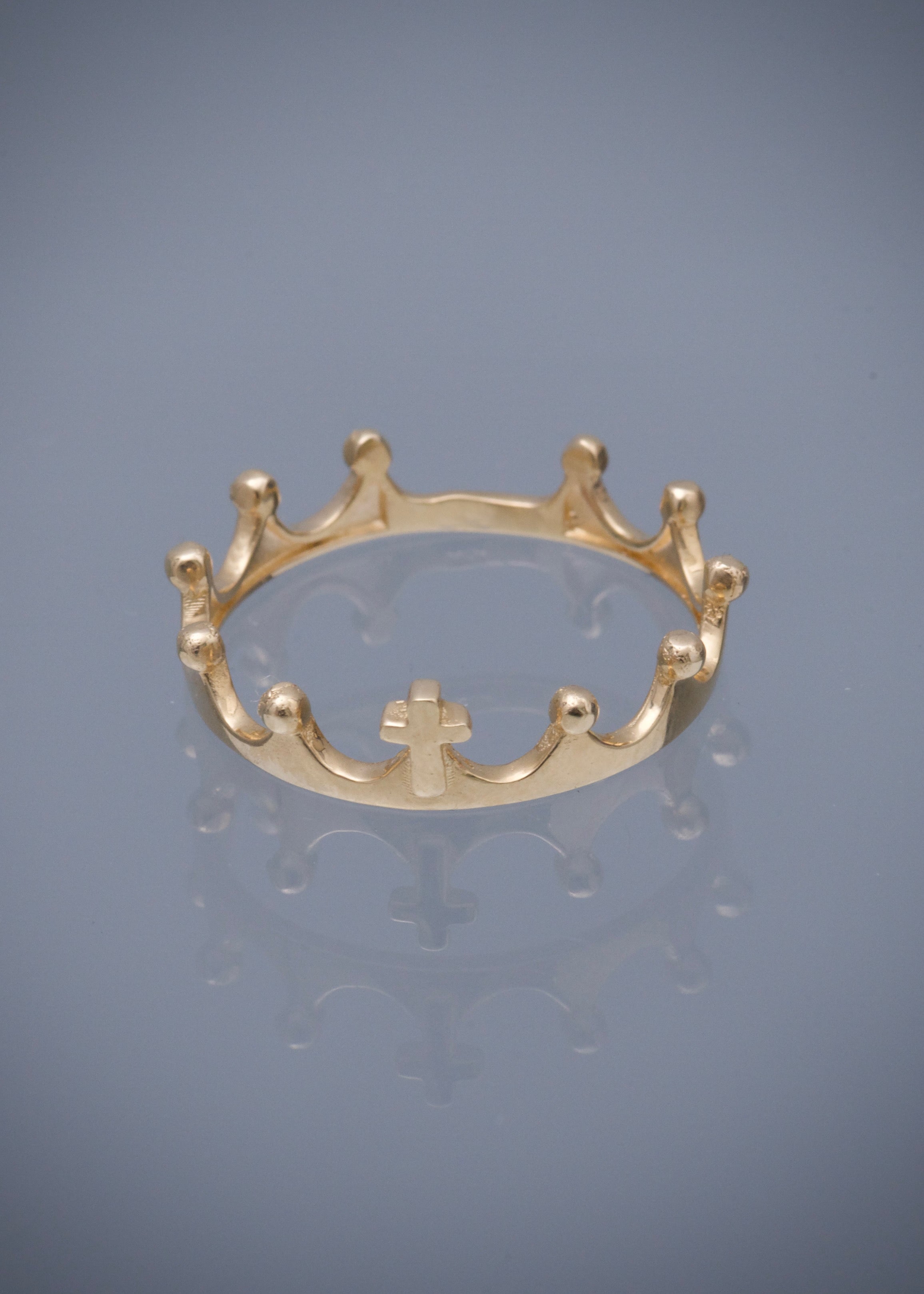 Anillo corona 1.9gr / TALLA 7 1/2 / Oro Amarillo Nac B