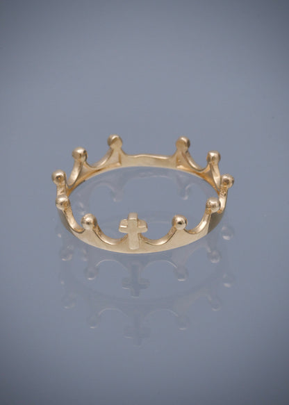 Anillo corona 1.9gr / TALLA 7 1/2 / Oro Amarillo Nac B