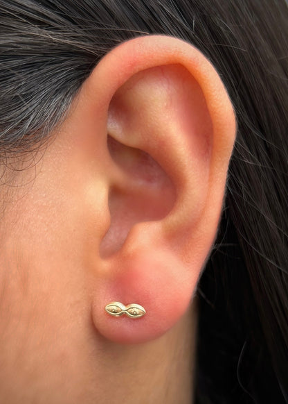 Topos ojos de santa lucia 0.5gr / Largo 0,9cm /Oro Amarillo Nac P
