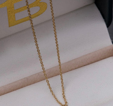 Cadena con 17pts de diamante 2gr / Largo 45cm / Oro Amarillo (Joya) P