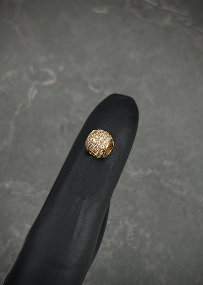 Herraje con swarovski blanco 0.8gr / 0.5cm / Oro Amarillo Nac B