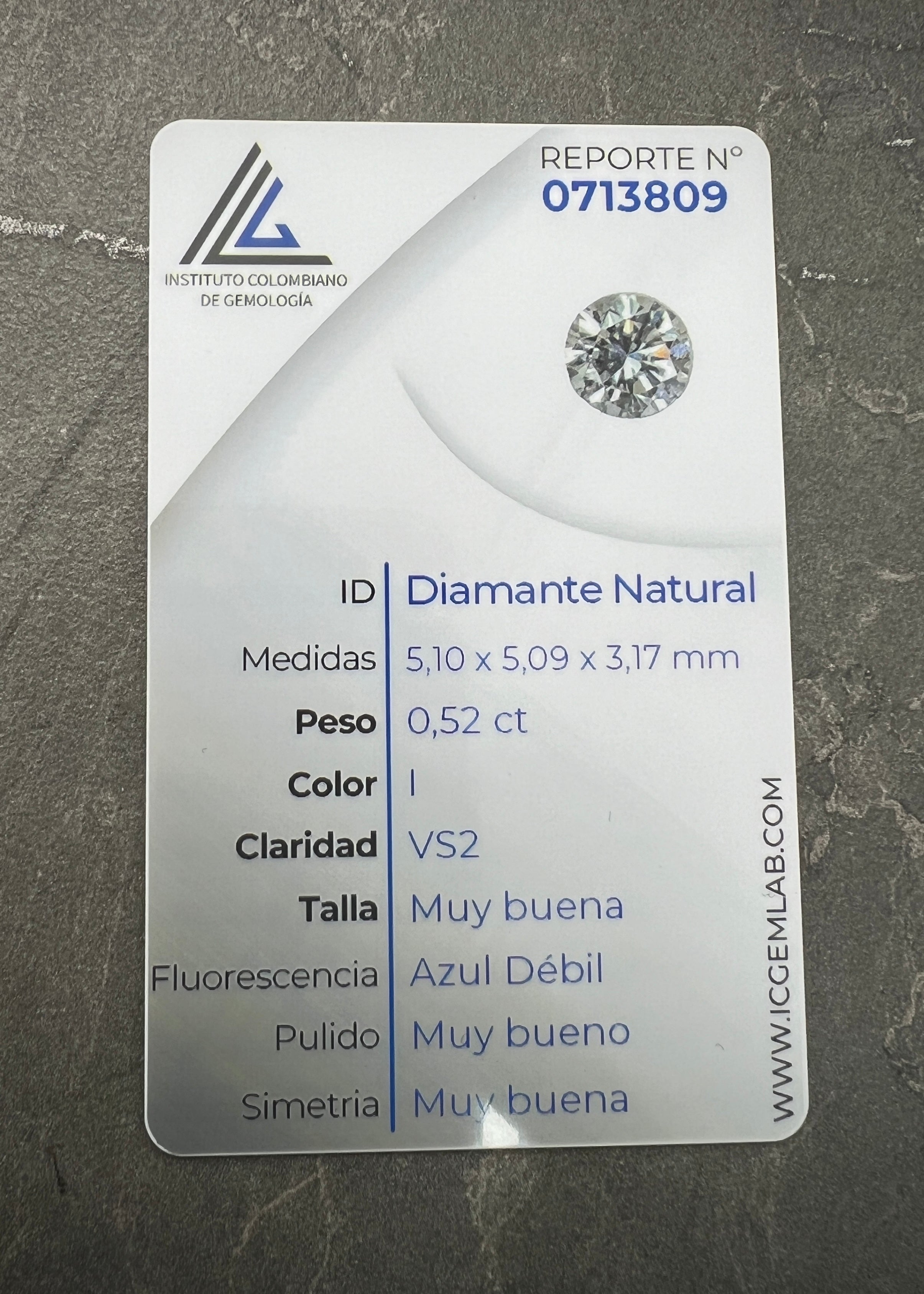 Diamante blanco 52 pts  (Joya) B