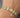 Pulso rustico con swarovski blanco 13.8gr / Largo 18.5cm / Oro Amarillo italy +2 M