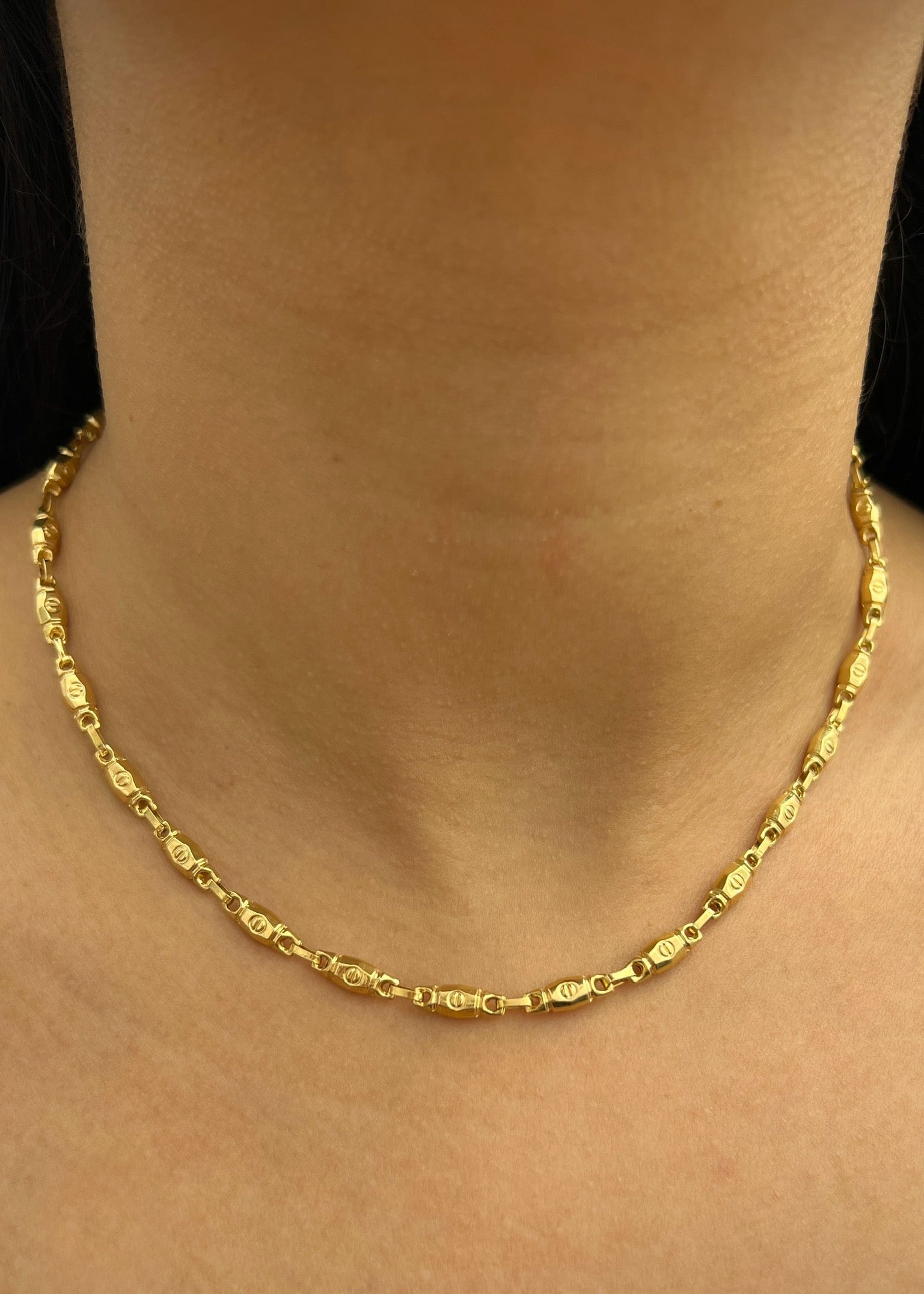 Cadena rustica 8.7gr / 40cm / Oro Amarillo Nac P