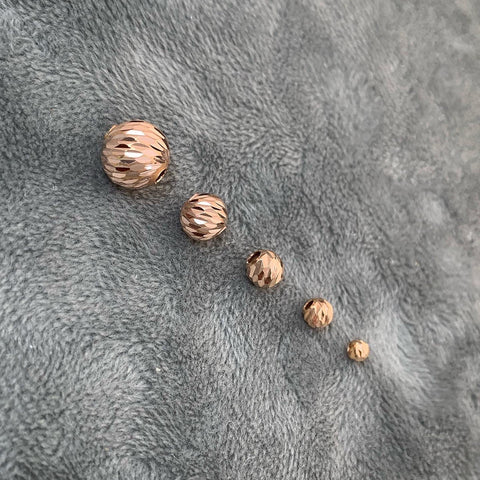 Bola Diamantada 8mm 0.3gr — Oro Rosado
