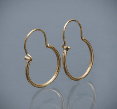 Candongas lisas 0.6gr / Largo 1.8cm / Oro Amarillo Nac B
