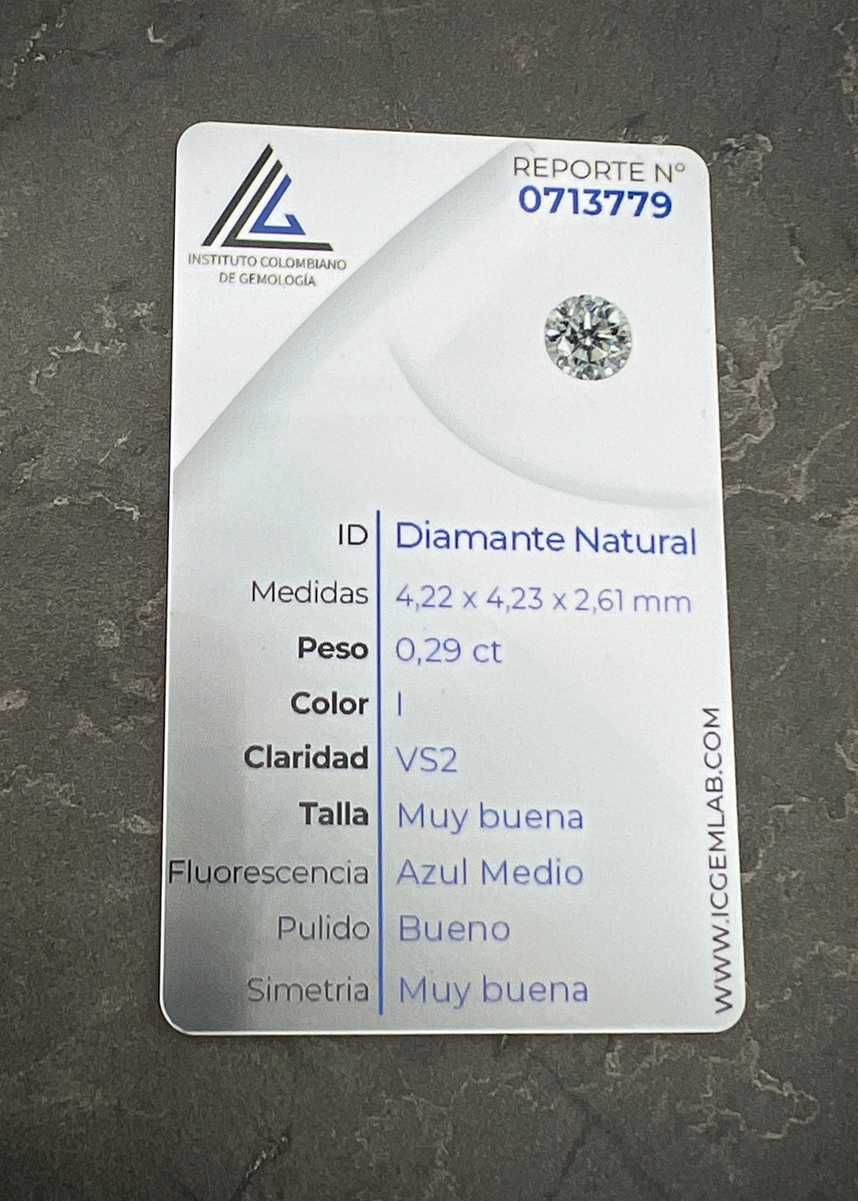 Diamante blanco 29 pts  (Joya) B