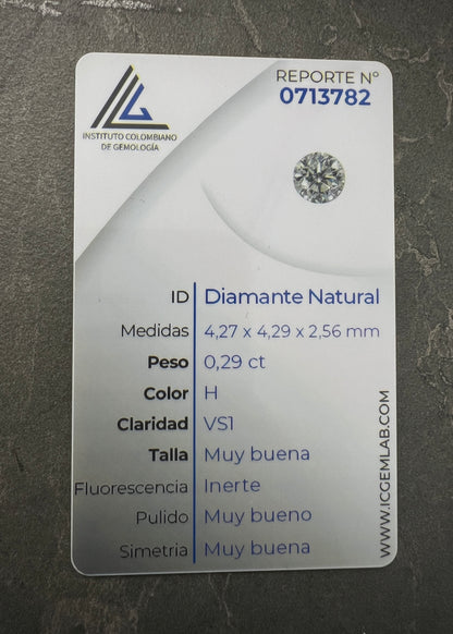 Diamante blanco 29 pts  (Joya) B