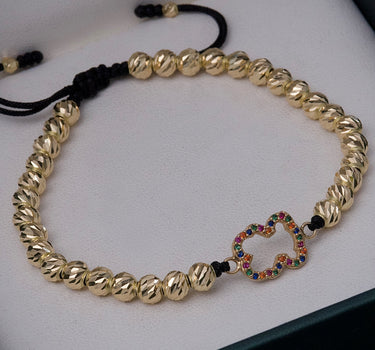 Pulsera en hilo negro con herraje th 5.4gr / Oro Amarillo (Joya) M