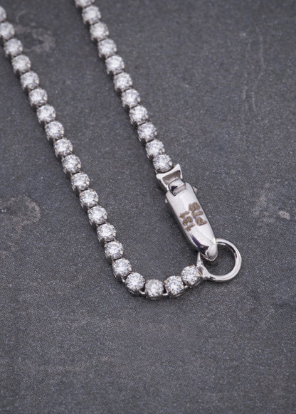 Pulso tenis con 131pts de diamantes 2.1gr / Largo 18cm / Oro Blanco (Joya) M