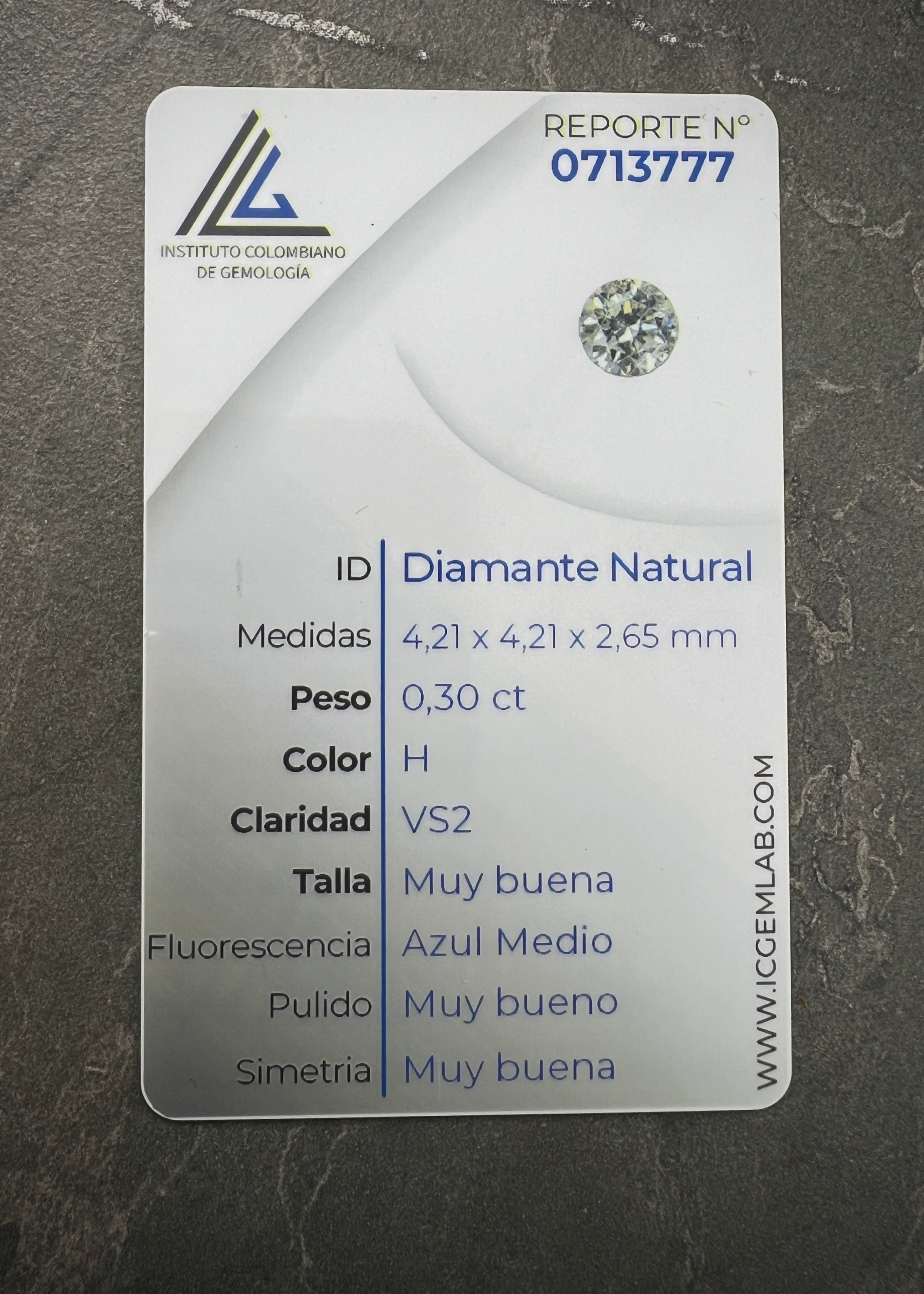 Diamante BLANCO 30 PTS  (Joya) B