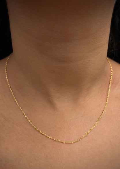 Cadena Lazo 0.85gr / 45cm / 1.2mm — Oro Amarillo
