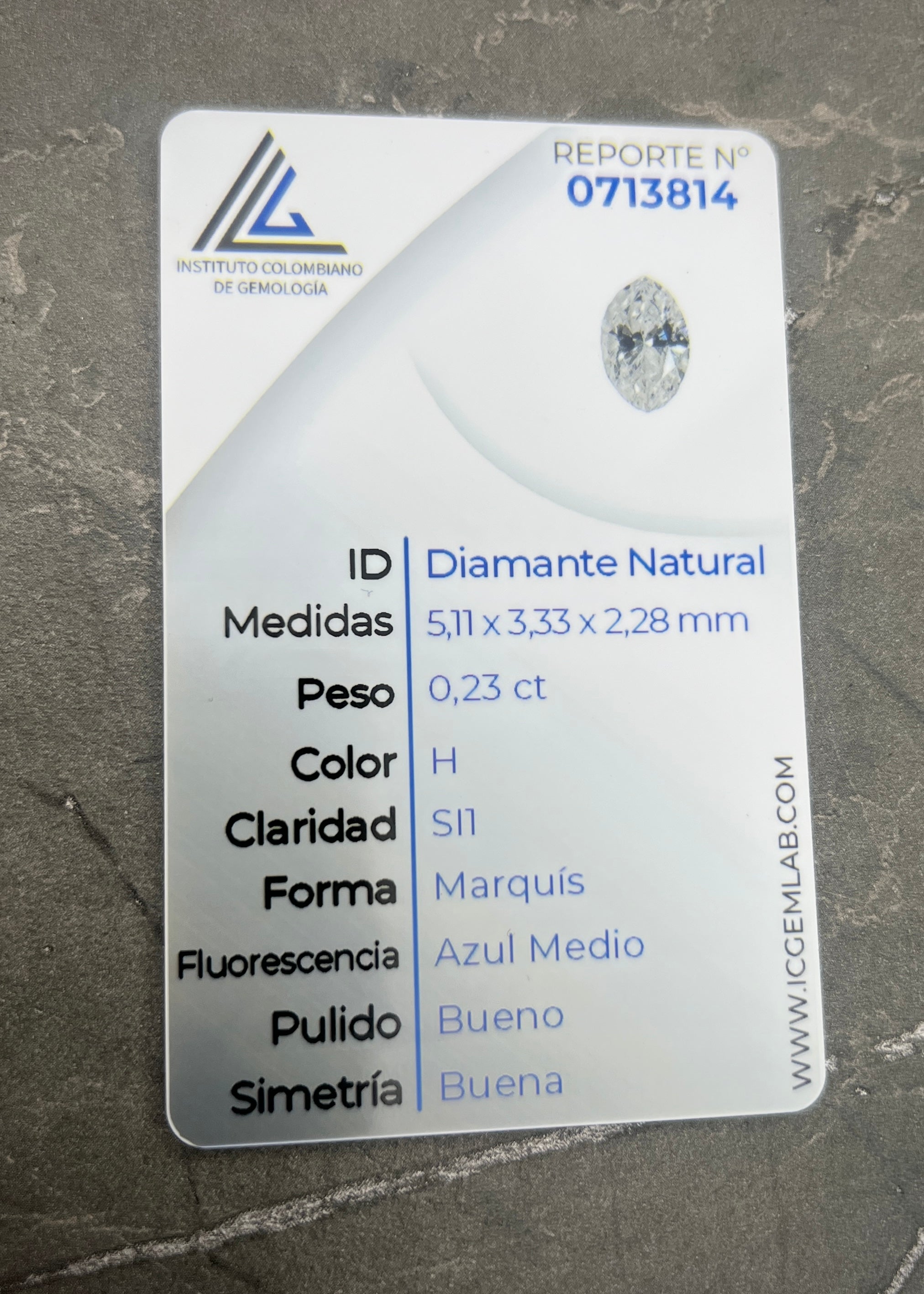 Diamante blanco 23 pts  (Joya) B