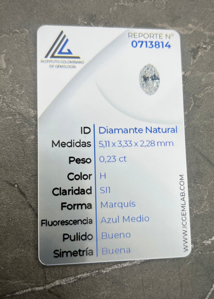 Diamante blanco 23 pts  (Joya) B