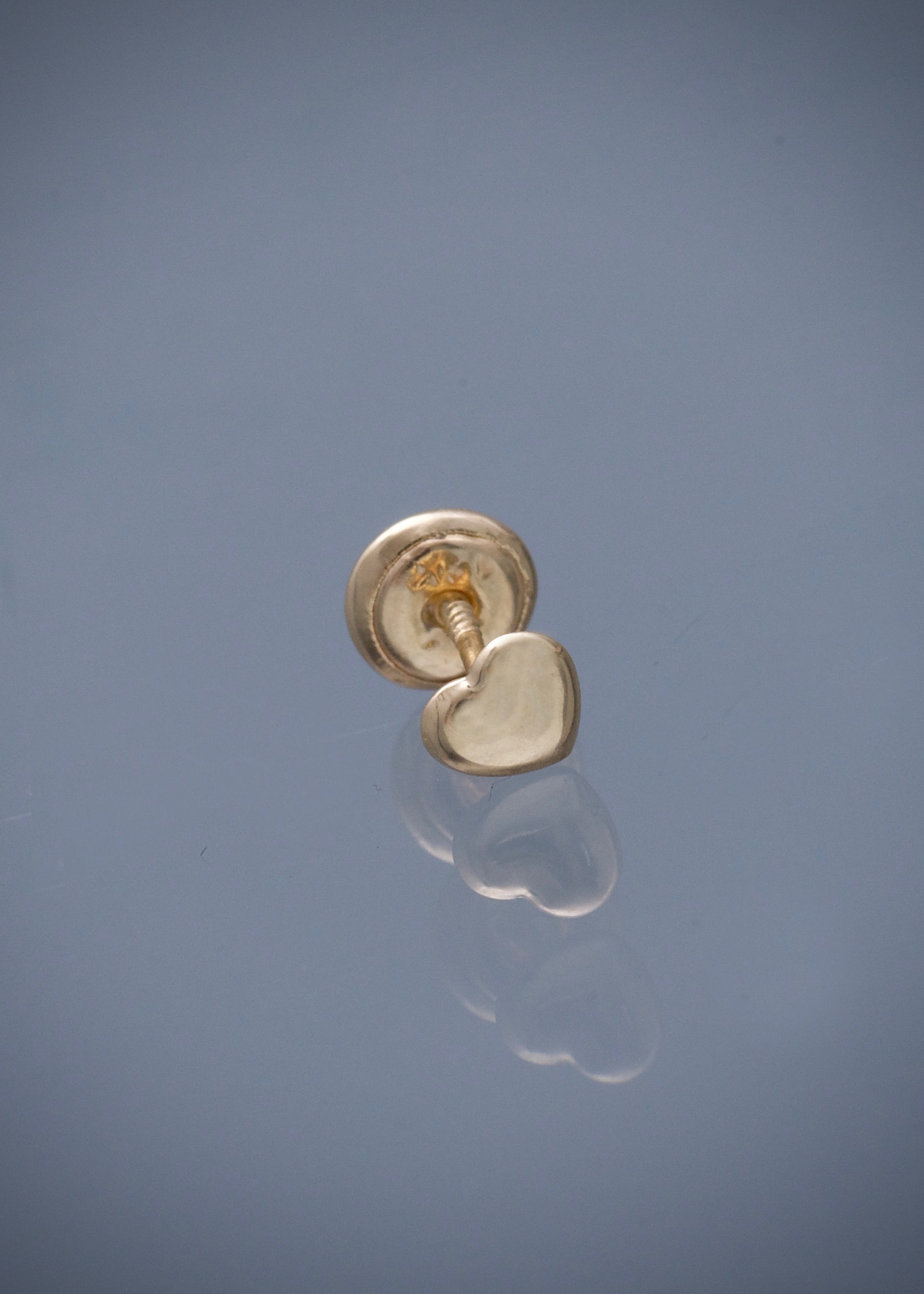 Unidad de topo corazon 0.25gr / Largo 0.42cm / Oro Amarillo Nac B