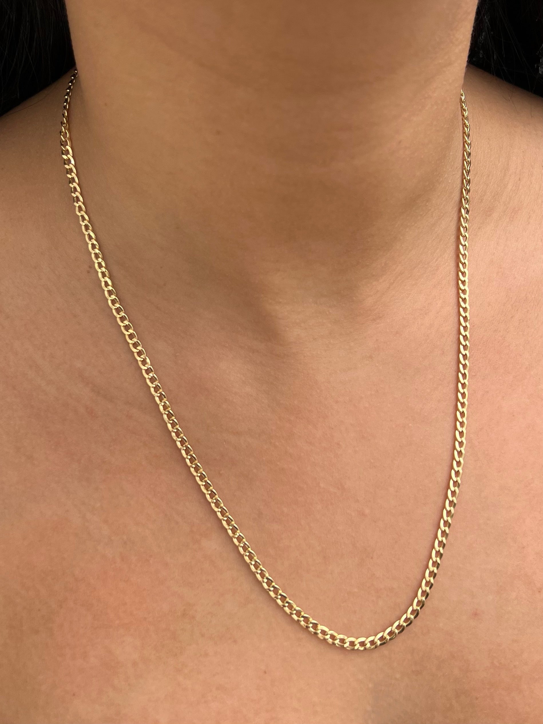 Cadena cubana 2.5gr / Largo 50cm / Oro Amarillo italy +1 M