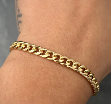 Pulso cubano 7.65gr / Largo 20.5cm / Oro Amarillo italy +3 M