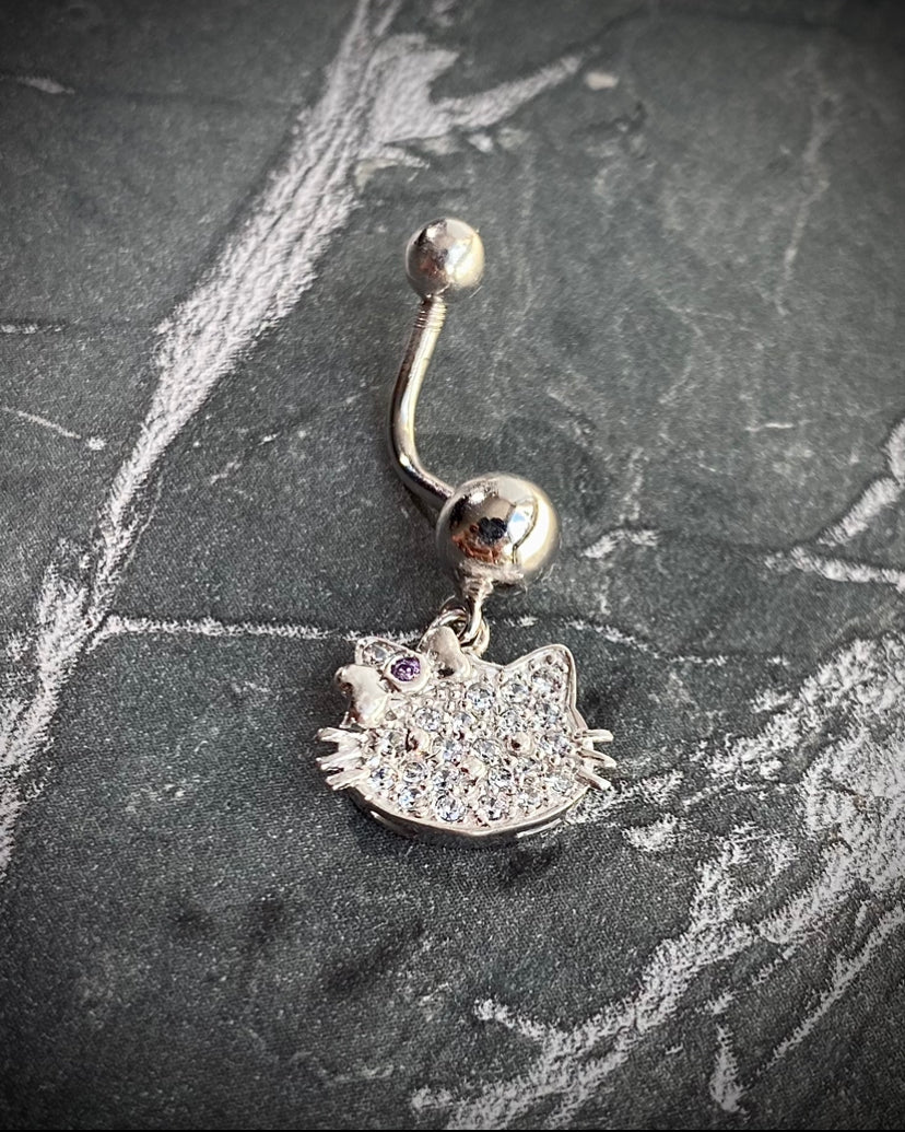 Piercing hello kitty 2gr / 3cm / Oro Blanco Nac B
