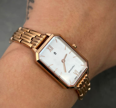 Reloj BRACARLI ROSADO Colección Arte, Hecho En Suiza P