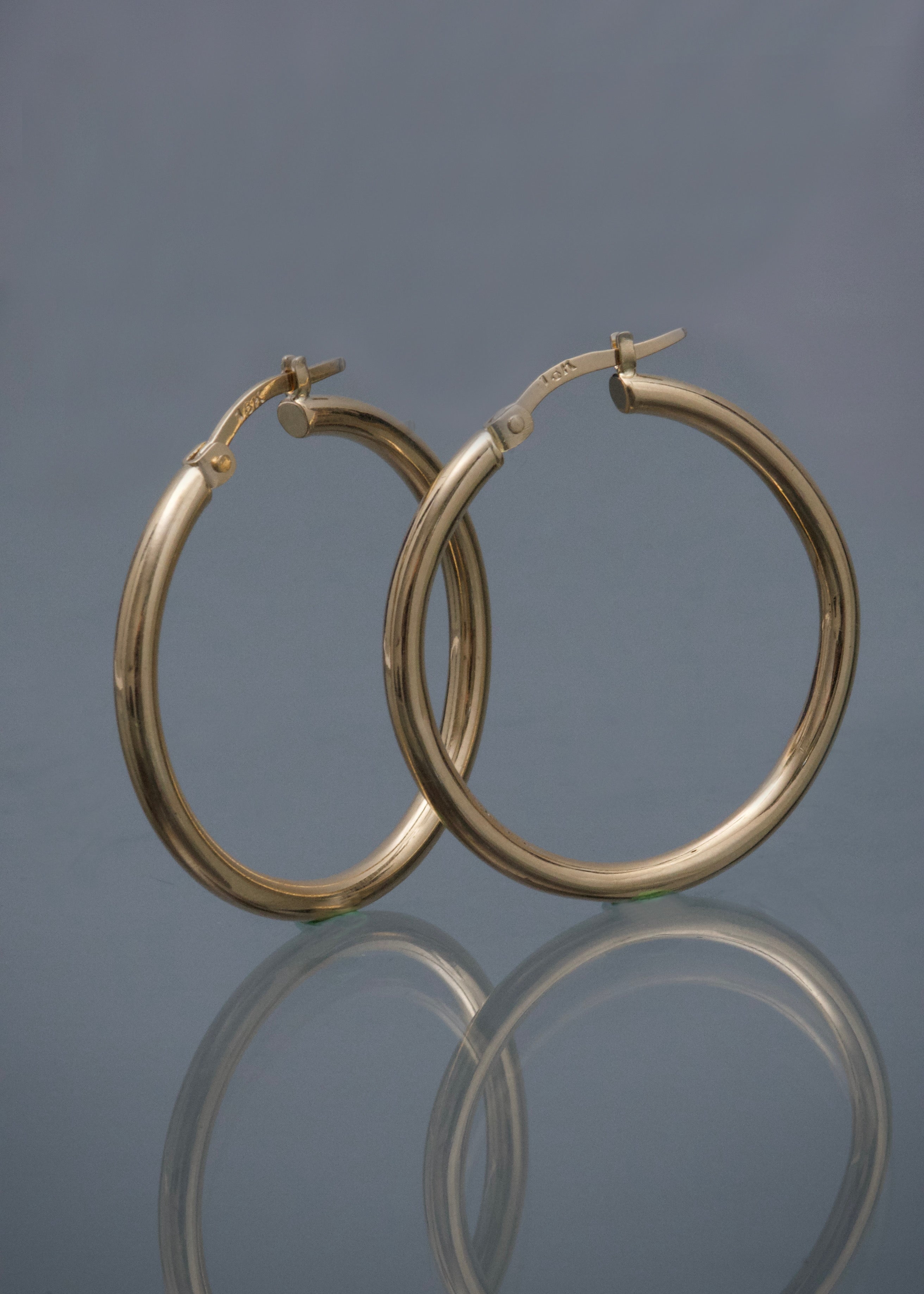 Candongas lisas 7.9gr / Largo 3.6cm / Oro Amarillo Nac P
