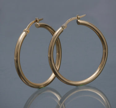 Candongas lisas 7.9gr / Largo 3.6cm / Oro Amarillo Nac P