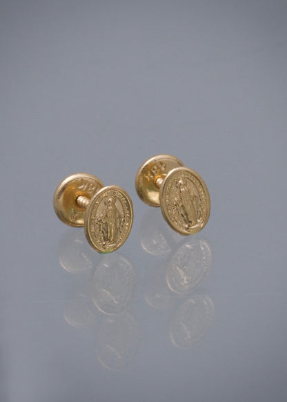 Topos de la virgen de la milagrosa 0.6gr / Largo 0,7cm / Oro Amarillo Nac B