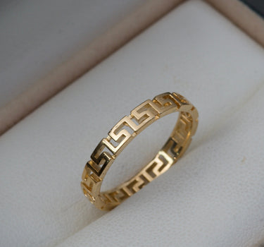 Anillo Tejido Medusa 2.3gr / Talla: 7 1/2 Oro Amarillo Nac M