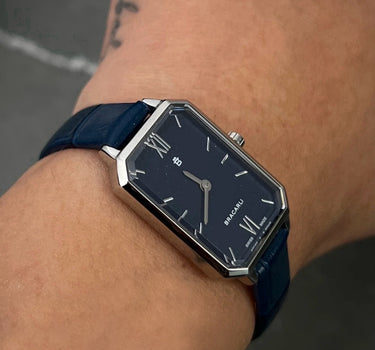 Reloj BRACARLI AZUL Colección Arte, Hecho En Suiza M