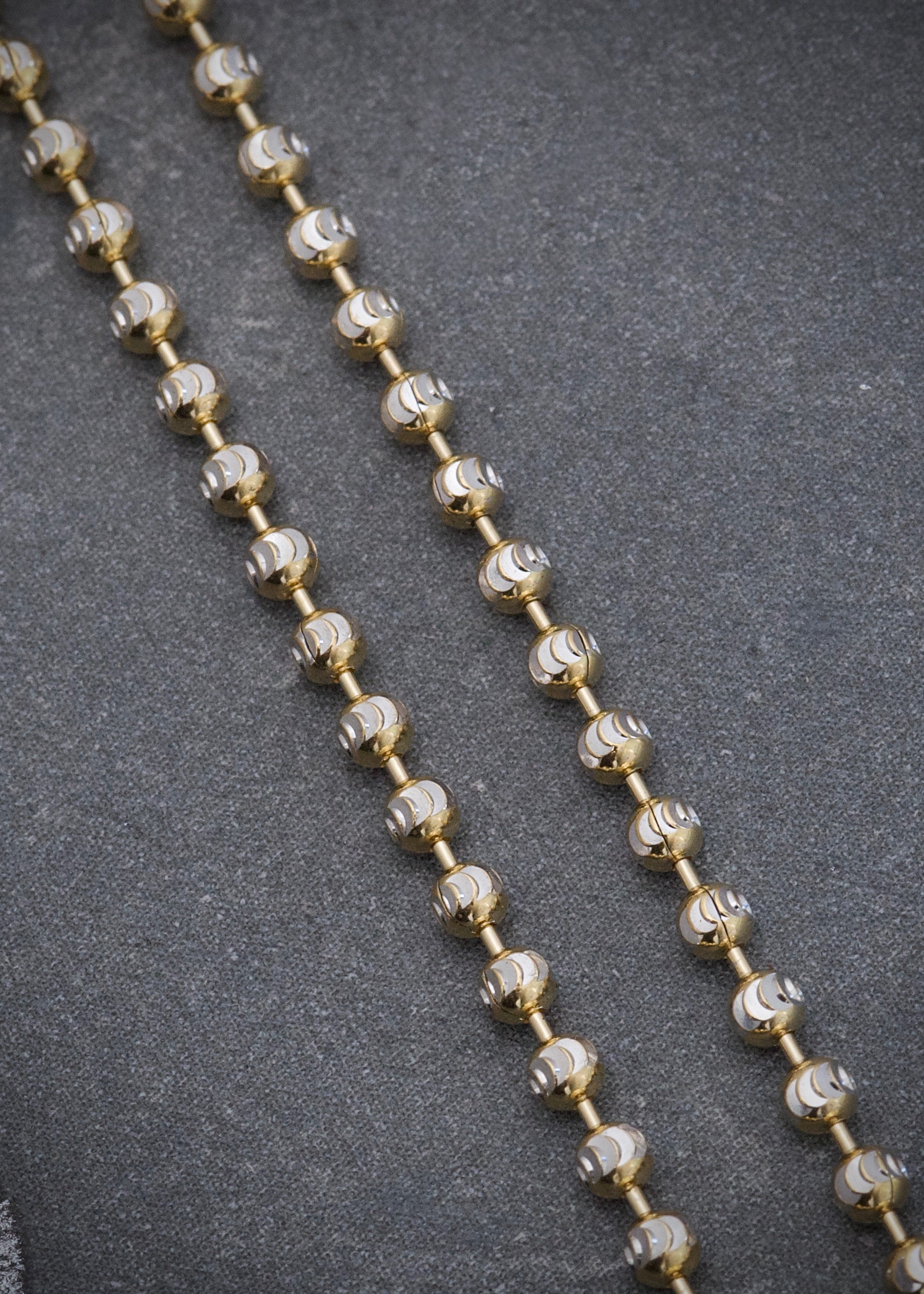 Cadena militar diamantada luna 2mm 7.45gr / Largo 50cm / Dos Oros italy +3 B