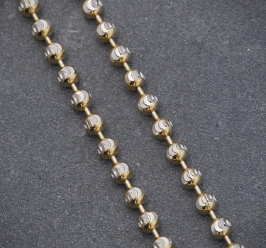 Cadena militar diamantada luna 2mm 7.45gr / Largo 50cm / Dos Oros italy +3 B