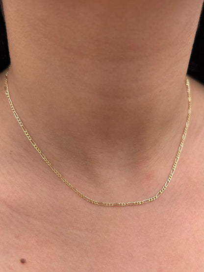 Cadena FIgAro 1.45gr / LArgo 40cm — Oro Amarillo