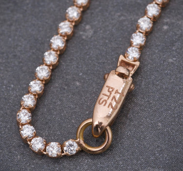 Pulso tenis con 122pts de diamantes blancos 2gr / Largo 18cm / Oro Rosado (Joya) B