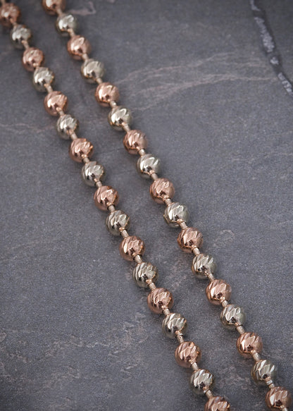 Cadena militar diamantada 4mm 32gr / Largo 70cm / Dos Oros italy +3 M