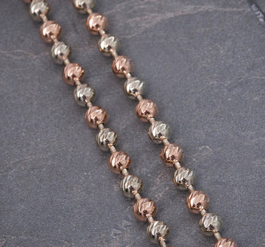 Cadena militar diamantada 4mm 32gr / Largo 70cm / Dos Oros italy +3 M