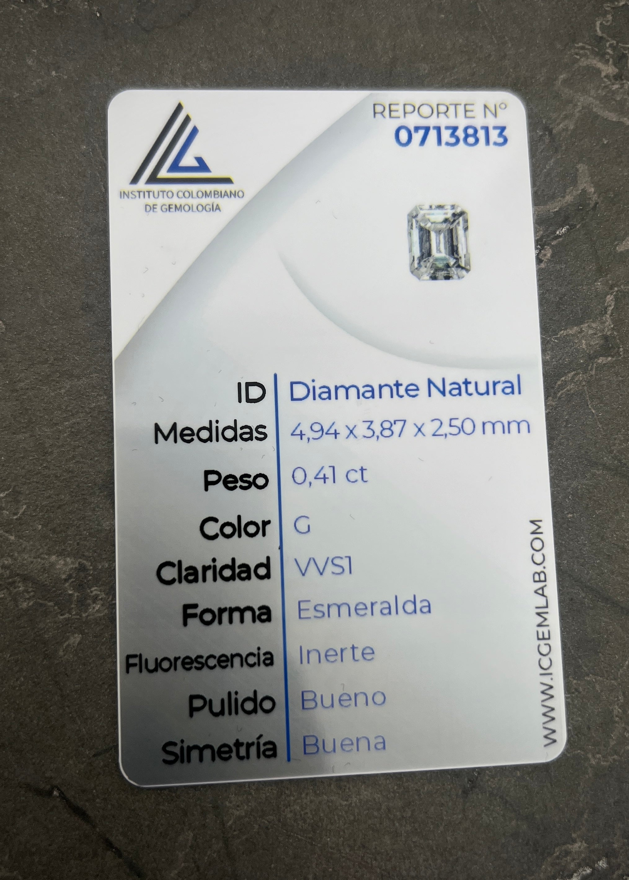 Diamante blanco 41 pts  (Joya) B