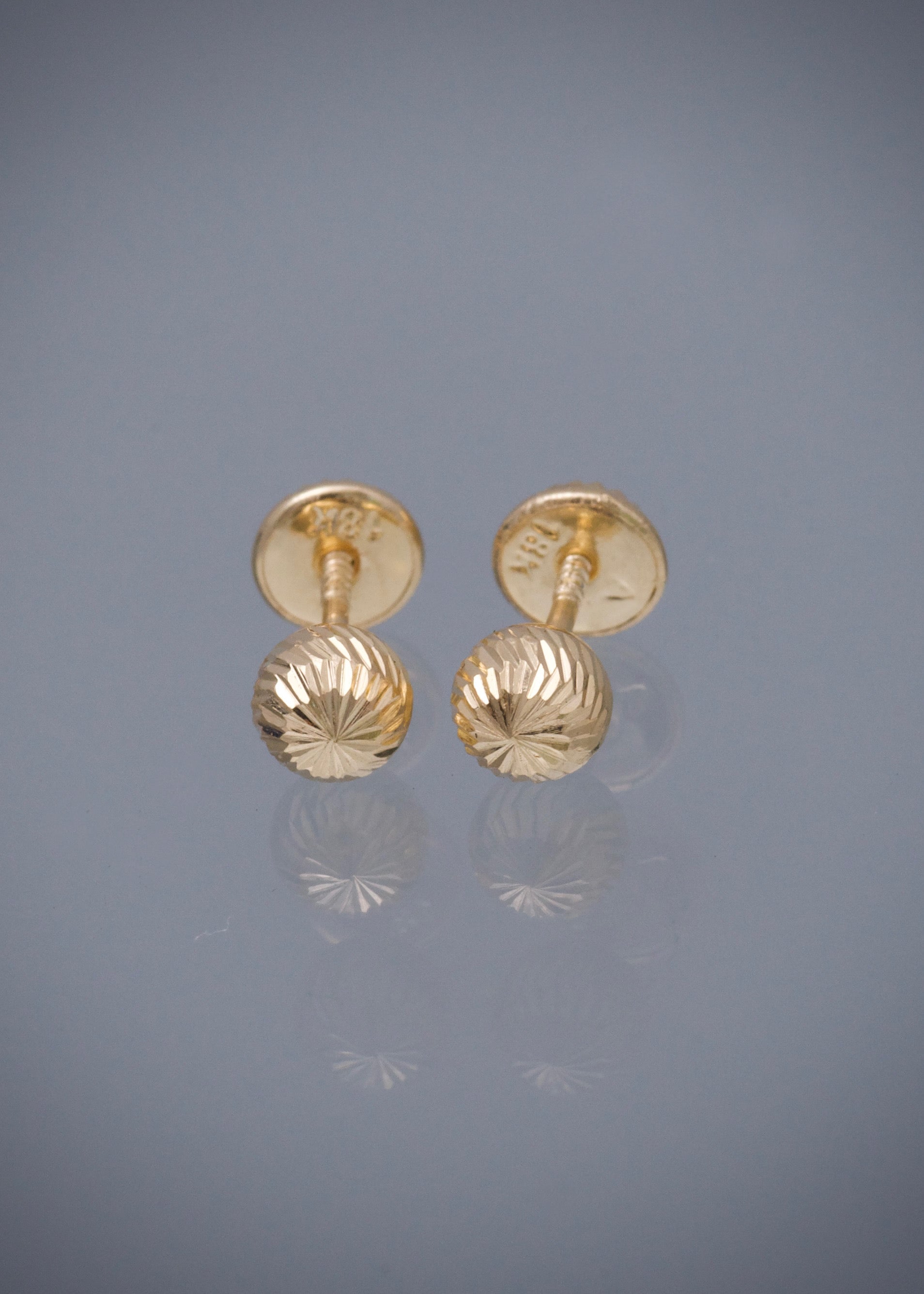 Topos bola diamantada 5mm 0.65gr / Oro Amarillo Nac *