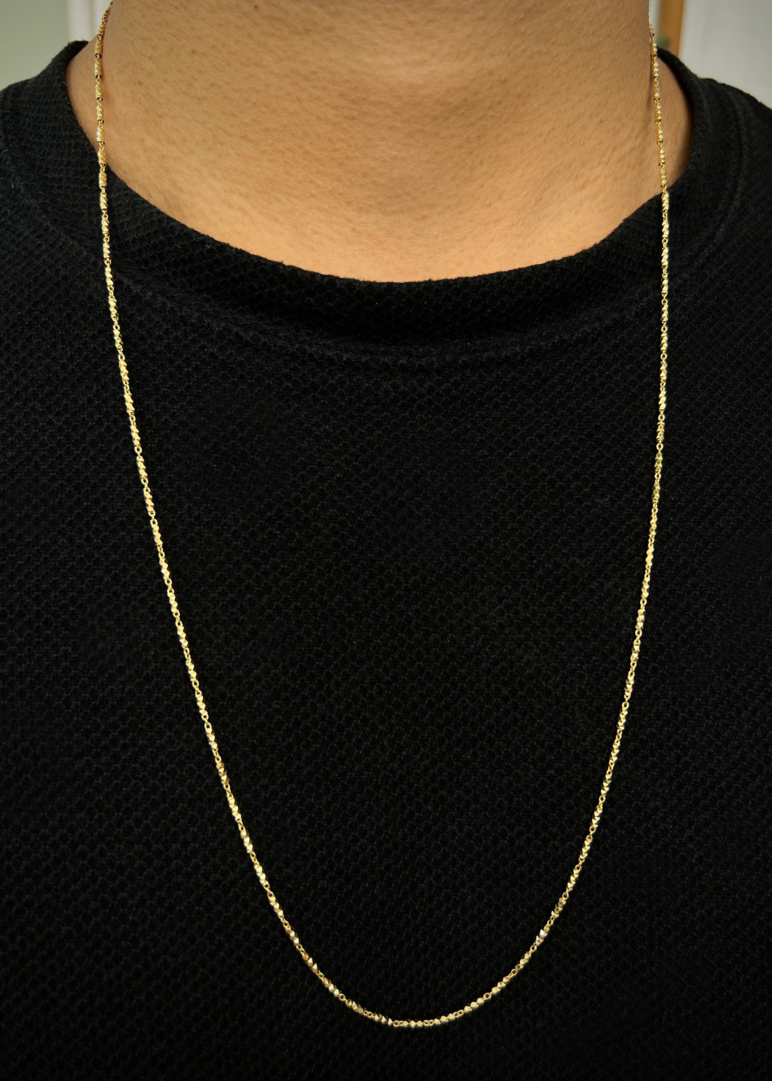 Cadena mini rustica 8.7gr / Largo 70cm / Oro Amarillo italy +4 B