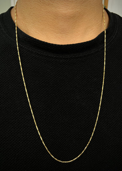 Cadena mini rustica 8.7gr / Largo 70cm / Oro Amarillo italy +4 B