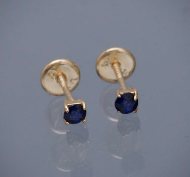 Topos con 32pts de zafiro 0.6gr / Largo 0.3cm / Oro Amarillo Nac (Joya) P