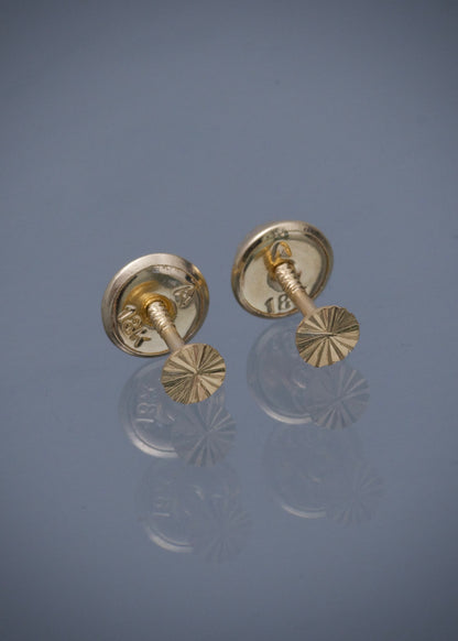 Topos Circulo Diamantado 0.45gr / Largo 0.4cm / Oro Amarillo Nac M