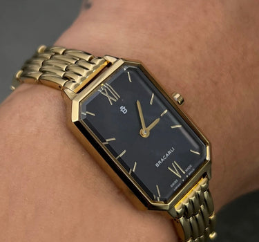 Reloj BRACARLI DORADO  Colección Arte, Hecho En Suiza B