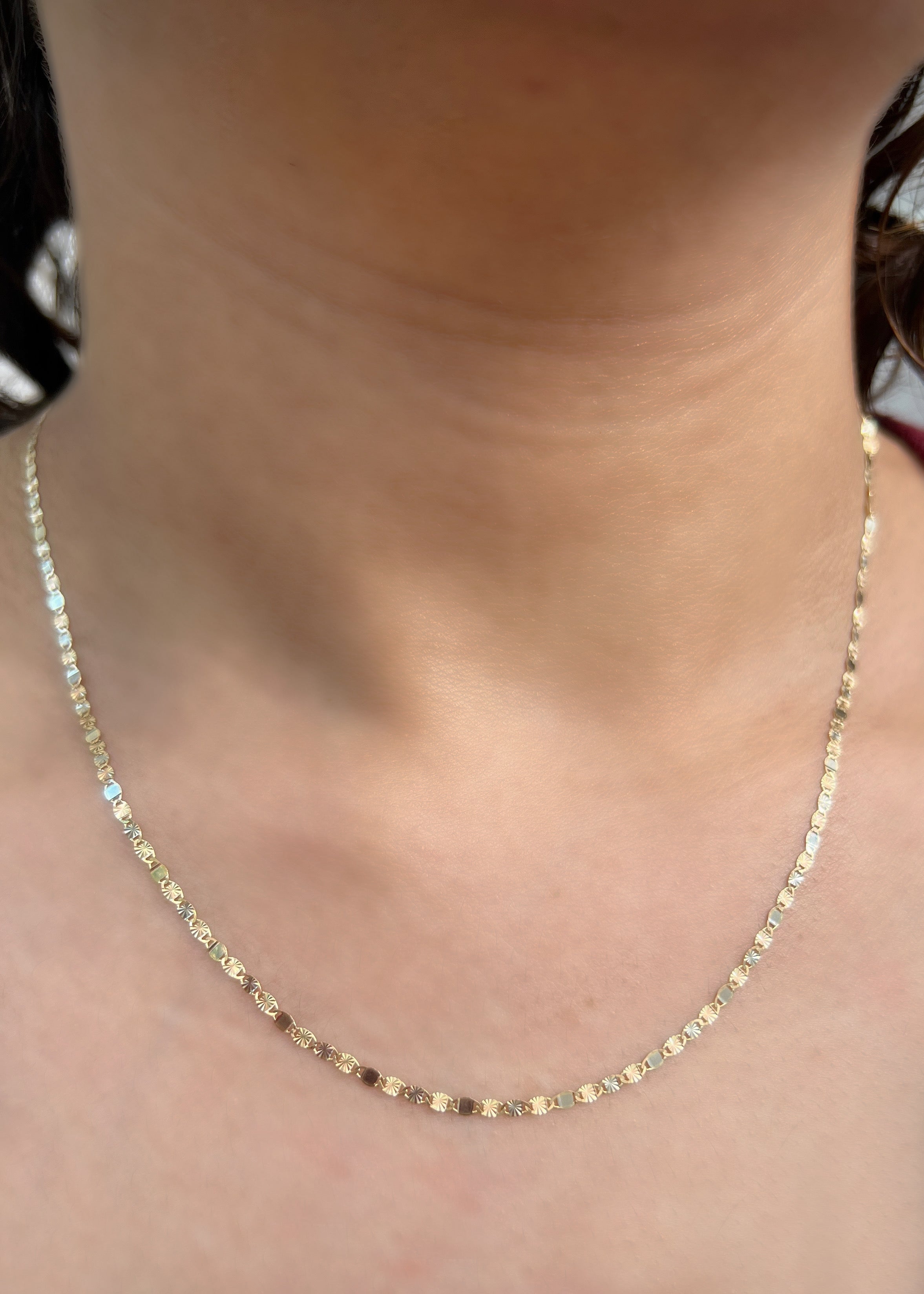Cadena plana diamantada 1.8gr / largo 45cm / Tres Oros italy +3 M