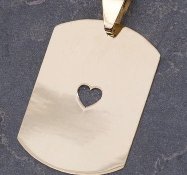 Dije placa 2.65gr / Largo 3.5cm / Oro Amarillo Nac M