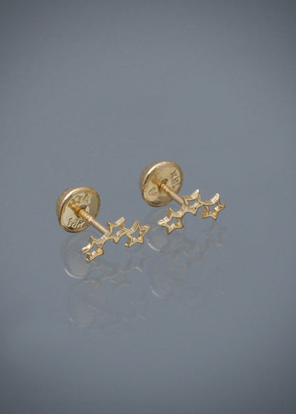 Topos estrellas 0.55gr / Largo 0.8cm / Oro Amarillo Nac M