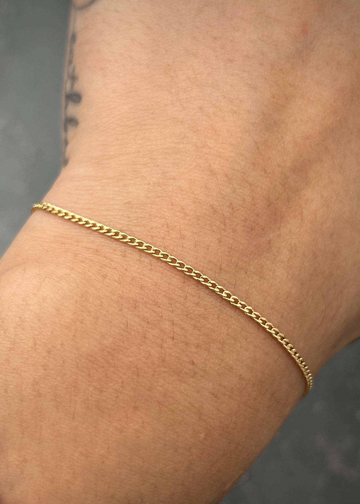 Pulso mini cubano 0.75gr / Largo 18cm / Oro Amarillo italy +1 B