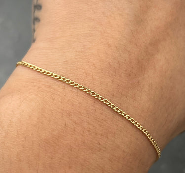 Pulso mini cubano 0.75gr / Largo 18cm / Oro Amarillo italy +1 M