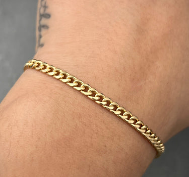 Pulso cubano 3.6gr / Largo 19.5cm / Oro Amarillo italy +3 M