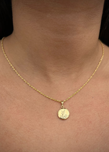 Dije angel de la guarda 0.7gr / Largo 1.9cm / Oro Amarillo Nac P
