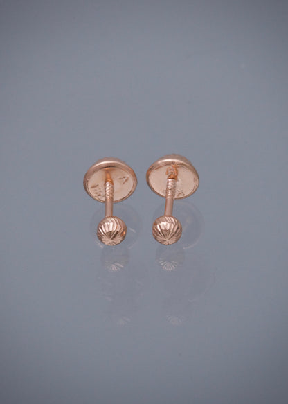 Topos bola diamantada 3mm 0.45gr / Largo 0.3cm / Oro Rosado Nac P