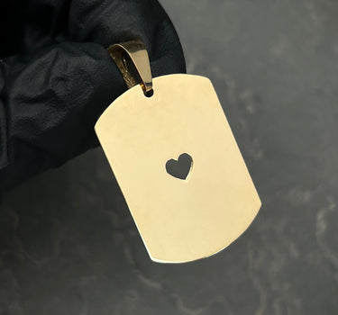 Dije placa 2.65gr / Largo 3.5cm / Oro Amarillo Nac M